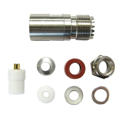 Разъем прижимной SO239 UHF-female 5D-FB Разъем прижимной SO239 UHF-female 5D-FB